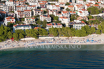 Makarska beach - aerial view